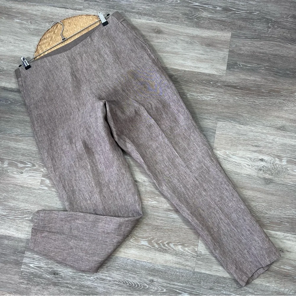 NEW J. Jill love linen beige pants w/ stretchy waist large TALL - Picture 1 of 8